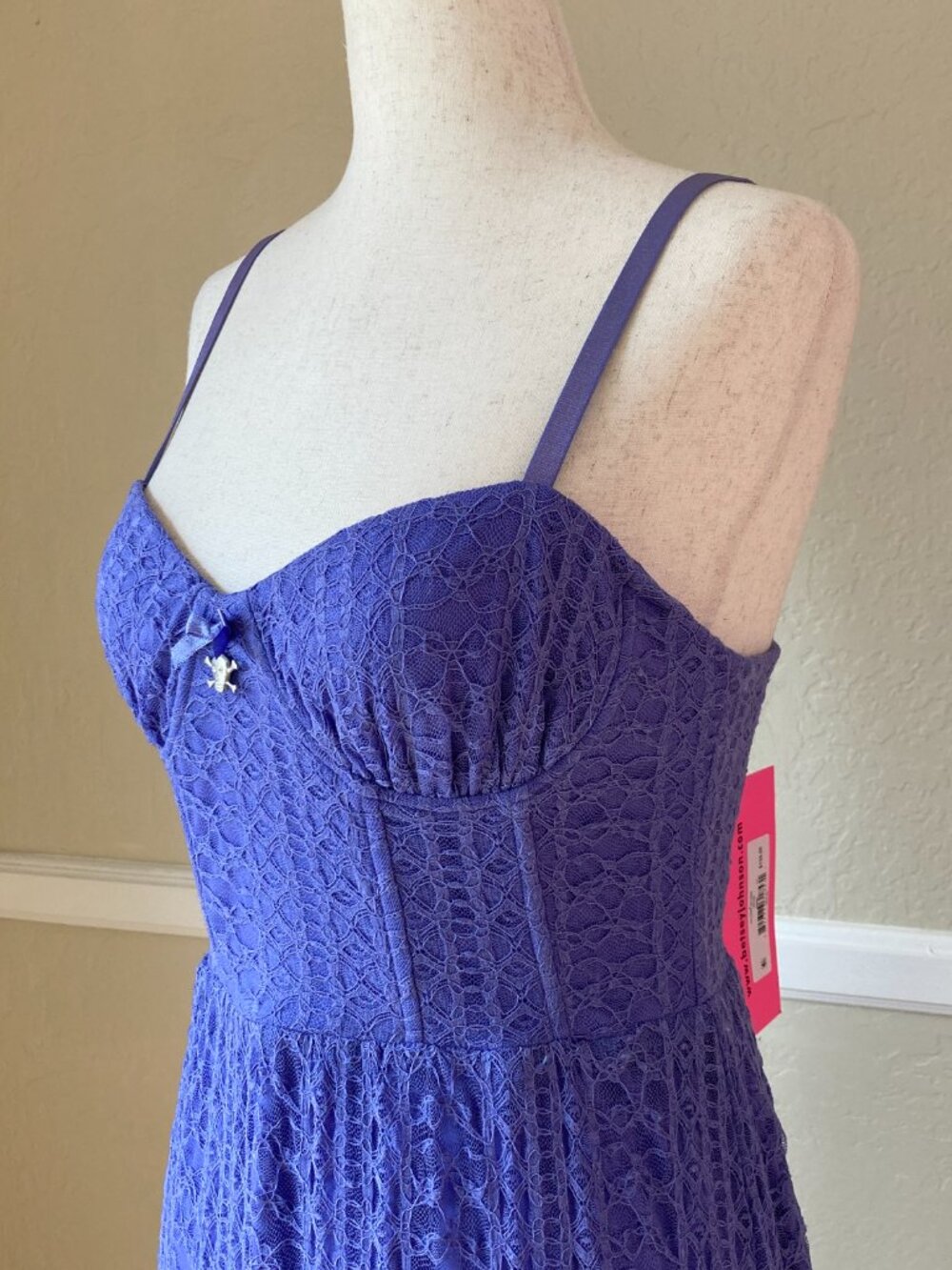 Betsey Johnson Ava Corset Midi Dress Size 8 NWT